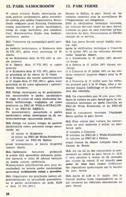 Rajd Polski - 1971r.